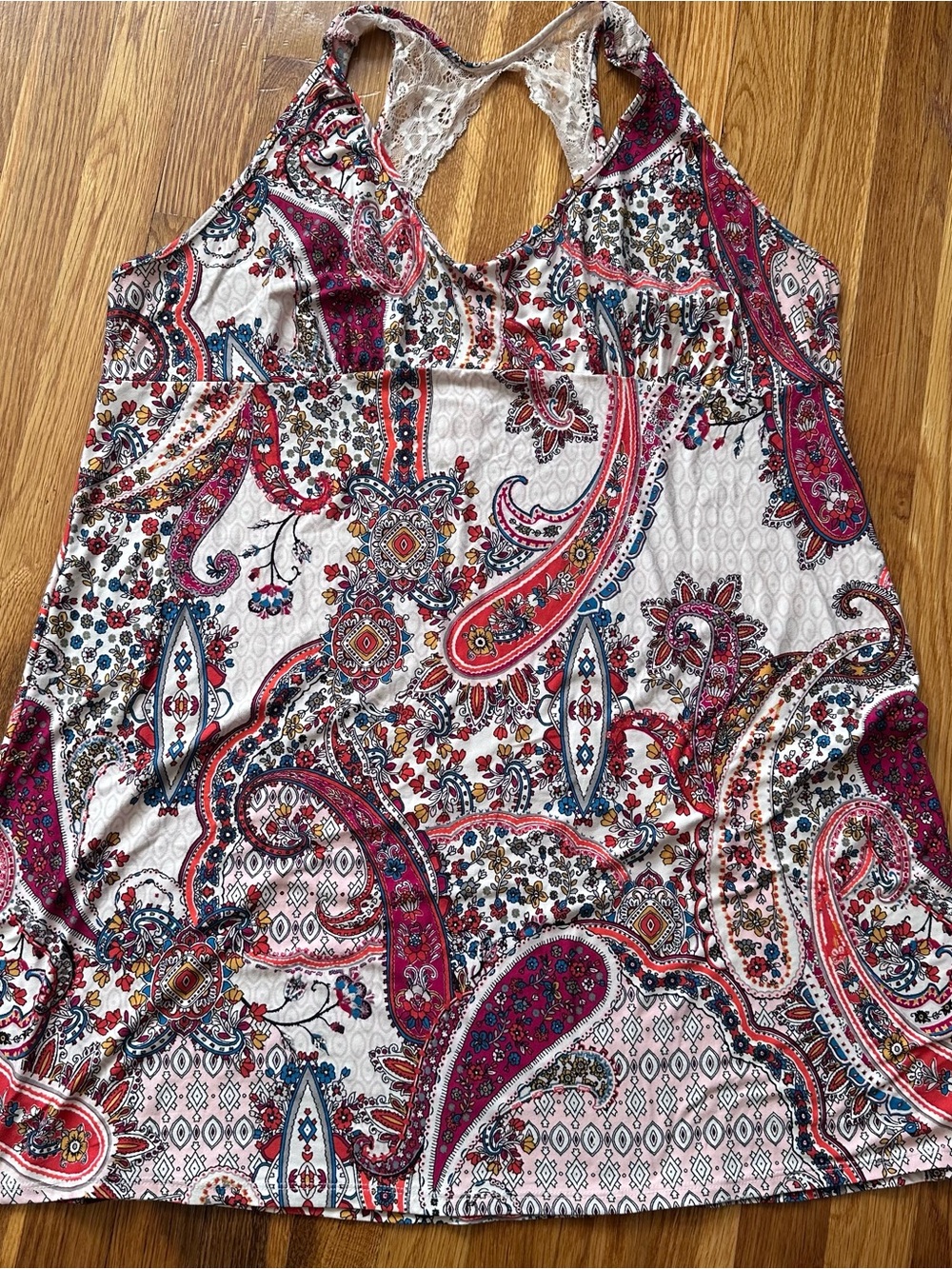 Secret Treasures Women's Nightgown Size 2X (18W-20W) Paisley Back Lace